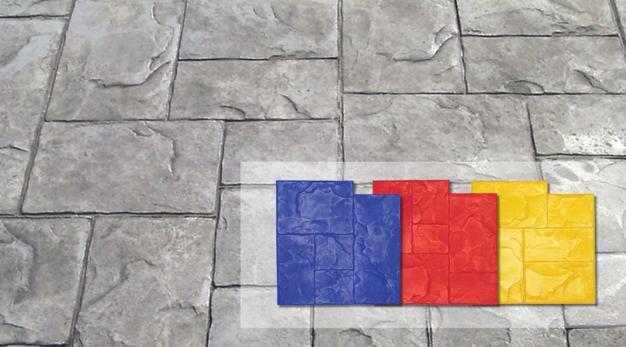 Brickform Ashlar Cut Slate stamped concrete pattern