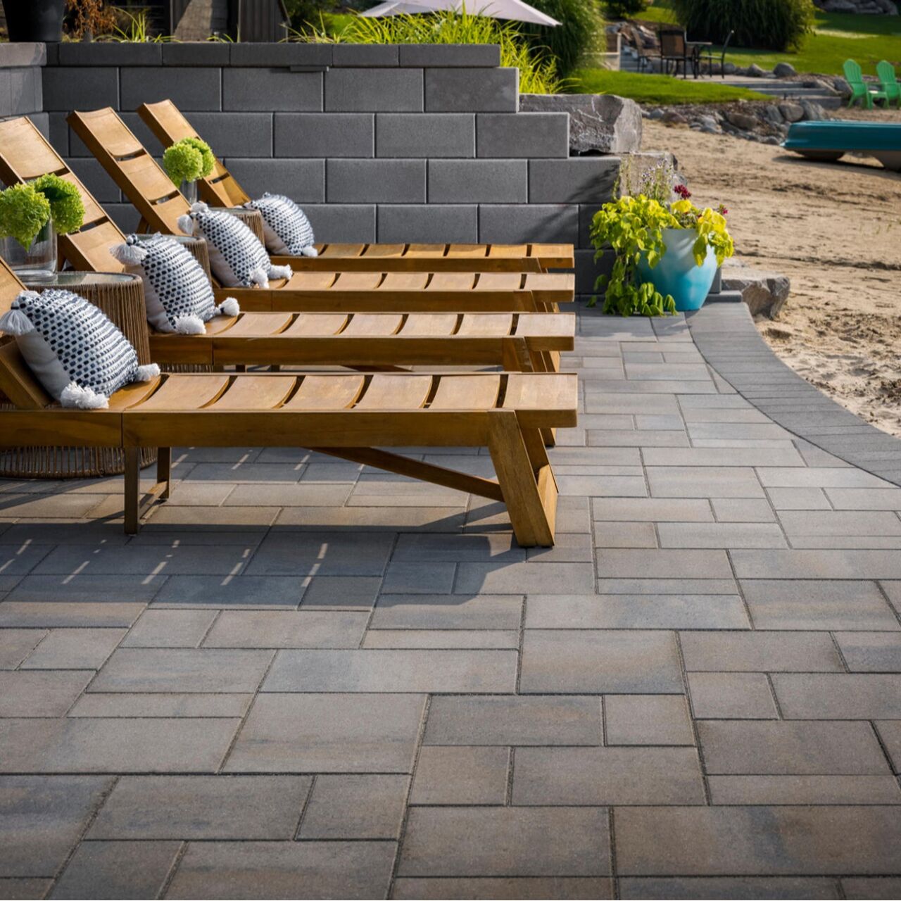 Concrete Network featured decorative textured concrete patio finish