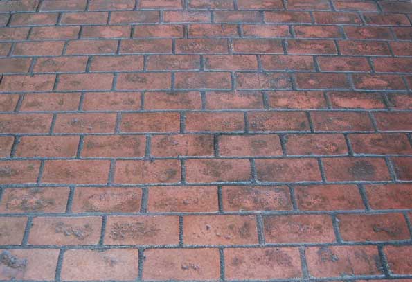 Increte Systems running-bond brick stamp decorative concrete product