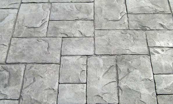 Bomanite Bomacron Ashlar Slate imprinted stamped concrete pattern