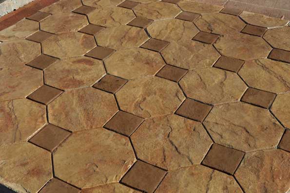 Concrete Network stamped concrete London cobblestone tile pattern reference